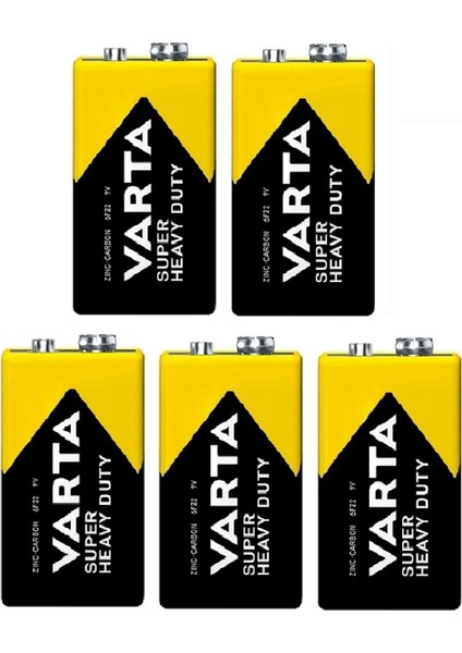9 Volt Superlife Çinko Pil Güvenilir (5 Adet) Güç Çift Başlı, Yeni