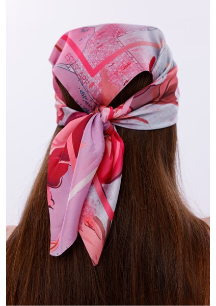 Aşk Çiçeği Model Fular Bandana Şal Estascarf 70X70 cm fiyatları