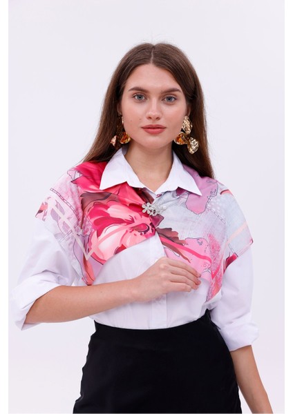 Aşk Çiçeği Model Fular Bandana Şal Estascarf 70X70 cm modelleri