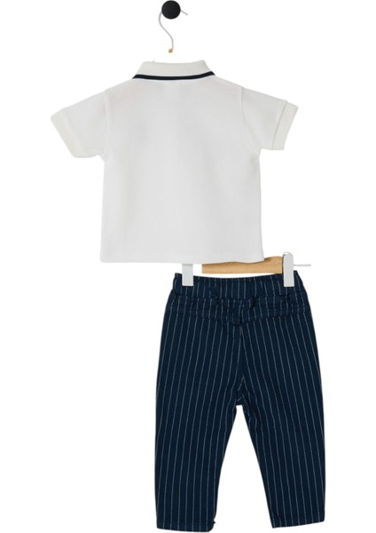 Erkek Bebek 2'li Ts-Hirt Takım Beyaz-Lacivert USB2625 modelleri