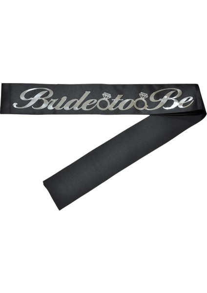 Bride To Be Kuşak Siyah Üzeri Gümüş