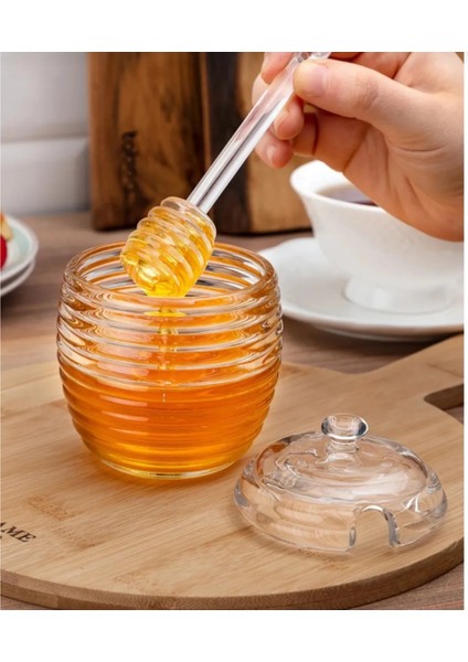 Kaşıklı Cam Bal Kavanozu 240 Ml. modelleri