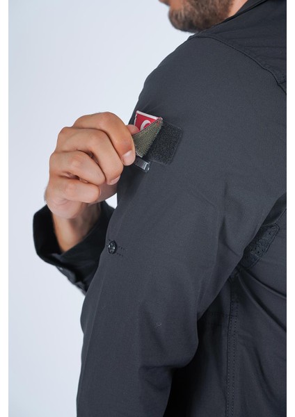 Erkek Outdoor Tactical Gömlek Fonksiyonel Cepli, Nefes Alabilir Kumaş fırsatları