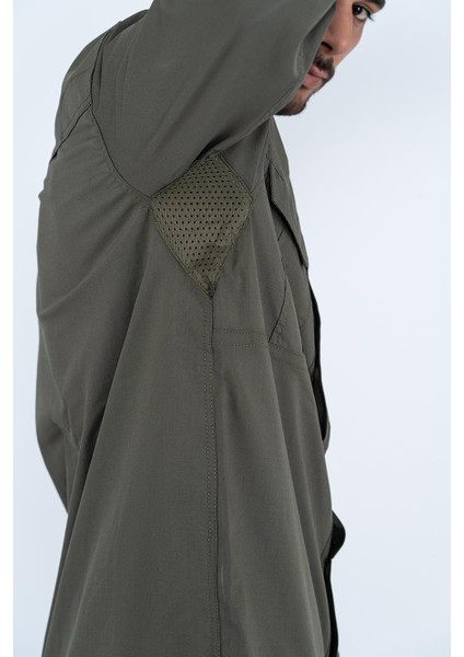 Erkek Outdoor Tactical Gömlek Fonksiyonel Cepli, Nefes Alabilir Kumaş