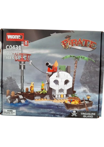 Korsan lego SETİ---232 Parça---+6 Yaş