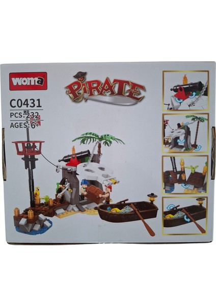 Korsan lego SETİ---232 Parça---+6 Yaş fiyatları