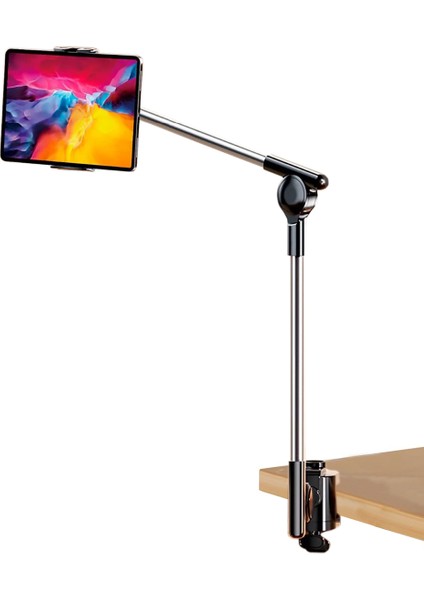 Profesyonel Kullanım Için Tablet Tutucu Ofis ve Ev Için Profesyonel Tablet Standı – 12.9” Kadar Uyumlu, Ayarlanabilir Kol ve Dönüş Açısı, ZM-050 fırsatları