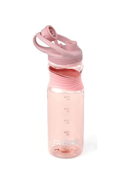 Silikon Tutacaklı Pastel Pembe Matara 700 ml - MT0027 fırsatları