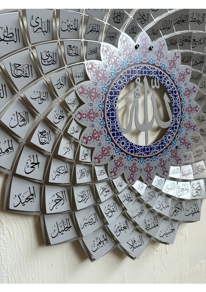 Esmaül Hüsna Metal Islami Duvar Tablosu , Allah'ın 99 Ismi Hat Yazılı Metal Decor fırsatları