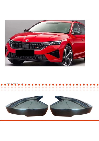 Skoda Octavia Batman Yarasa Ayna Kapağı Piano Black / 2025 ve Üzeri