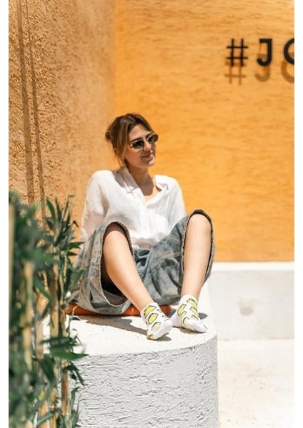 Beyaz Limon Renkli Unisex Çorap fiyatları