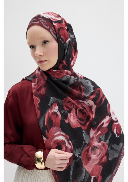 Rossa Kraş Şal - Siyah Bordo modelleri