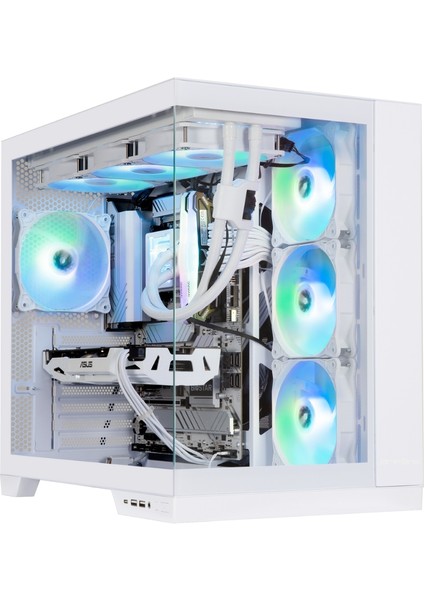 MH100 750W 80+ Bronze Psu 4X120MM Frgb Fan Atx Temperli Cam Beyaz Gaming (Oyuncu) Kasa