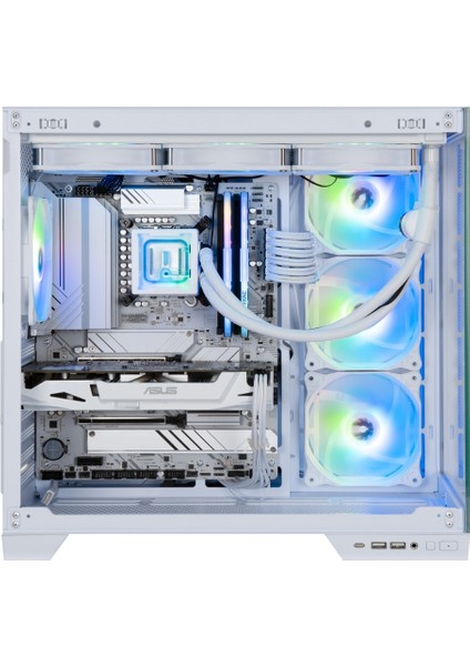 MH100 750W 80+ Bronze Psu 4X120MM Frgb Fan Atx Temperli Cam Beyaz Gaming (Oyuncu) Kasa fiyatları