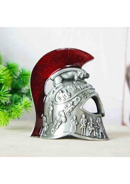 Metal Dekoratif Şövalye Miğferi Ortaçağ Temalı Antik Zırh Tasarımlı Retro Biblo Süs Eşyası Ev Ofis Için Şık Masaüstü Aksesuar fırsatları