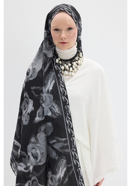 Rossa Kraş Şal - Siyah