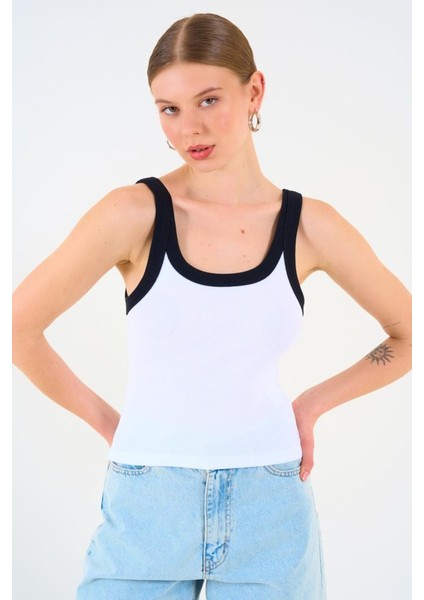 Iki Renkli Atlet - Beyaz-Siyah modelleri