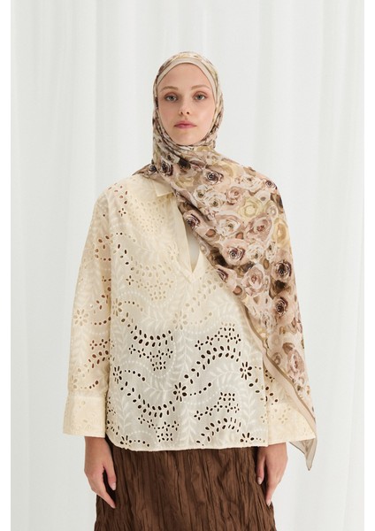 Rosemary Kraş Şal - Tereyağ Sarısı