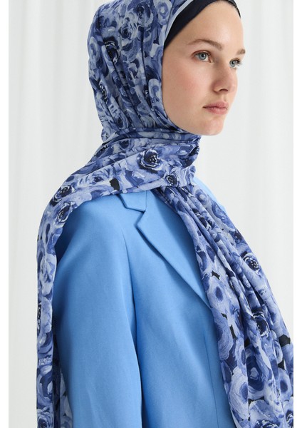 Rosemary Kraş Şal - Lacivert modelleri