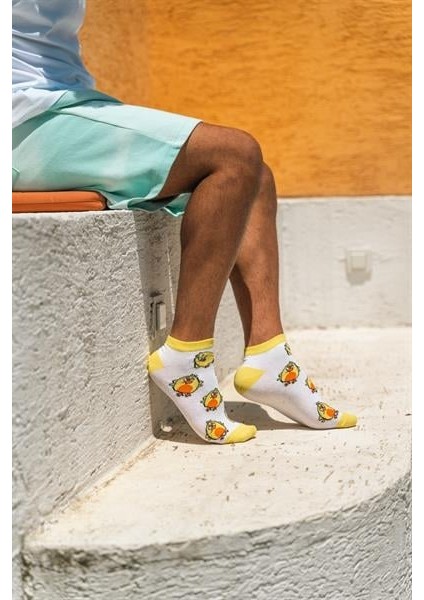 Beyaz Civciv Renkli Unisex Çorap modelleri