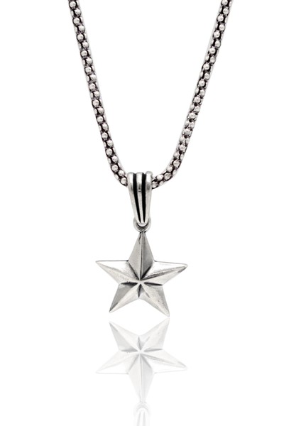 Yıldız Model 925 Ayar Gümüş Erkek Zincir Kolye 201024453