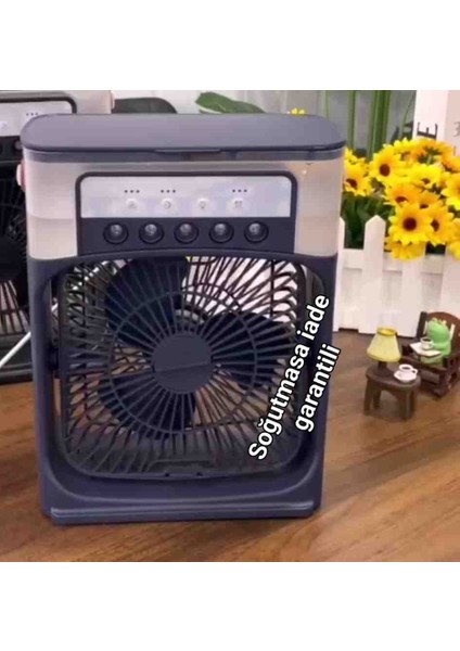 Taşınabilir Işıklı 5 Spreyli Vantilatör Buzlu Buharlı Vantilatör Mini Fan Nemlendirici modelleri