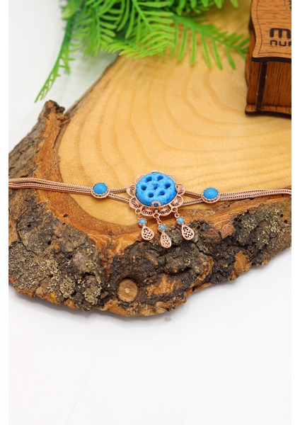 Midyat Süryani Nazar Boncuğu Rose Kaplama Gümüş Kadın Bileklik 201024442 modelleri