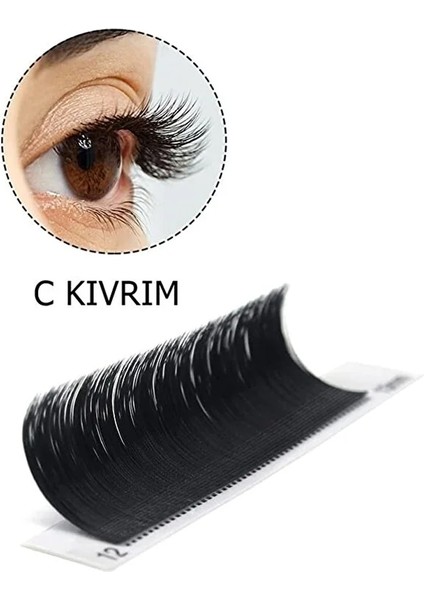 Ipek Kirpik 0.07 C Kıvrım - Easyfun Çek Bırak Ipek Kirpik 12MM modelleri