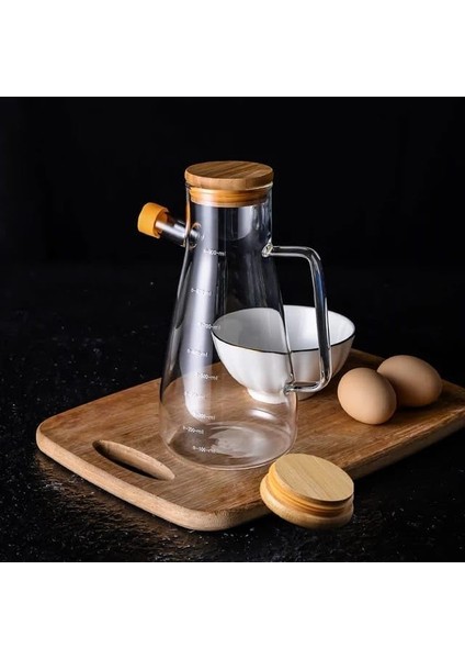 Bambu Kapaklı Termisil Yağlık 900ML