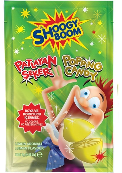 Boom Limon Aromalı Patlayan Şeker 7 Gr. 1 Adet