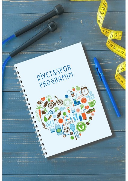Diyet ve Spor Programı Takip Defteri & Diyet Defteri