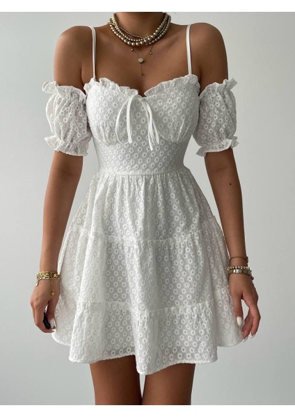 Ipeksi Lucca Kolu Lastikli Mini Elbise