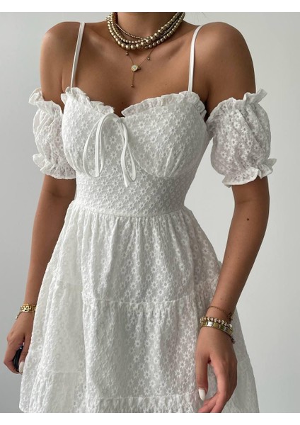 Ipeksi Lucca Kolu Lastikli Mini Elbise