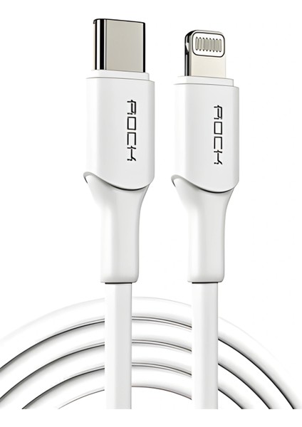 Mfı Lisanslı Pd Type-C To Lightning 1.20M Hızlı Şarj ve Data Kablosu Beyaz