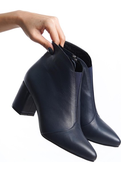 Hakiki Deri Kadın Topuklu Deri Bot TRC102-1924-1 fiyatları