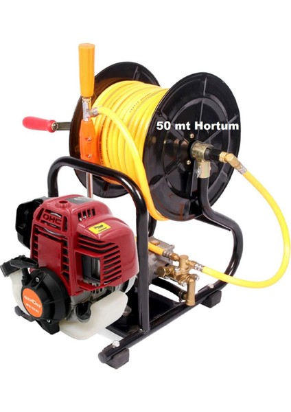 Gardenpro GP-900/4T Makaralı 4 Zamanlı Ilaçlama Makinesi 50 Metre Hortumlu