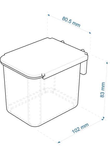 Çok Amaçlı Organizatör Pano Kapaklı Şeffaf Çekmece - Siyah indirimleri