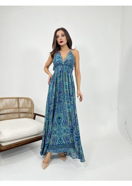 Ipeksi 6959 Elbise-Mavi fiyatları