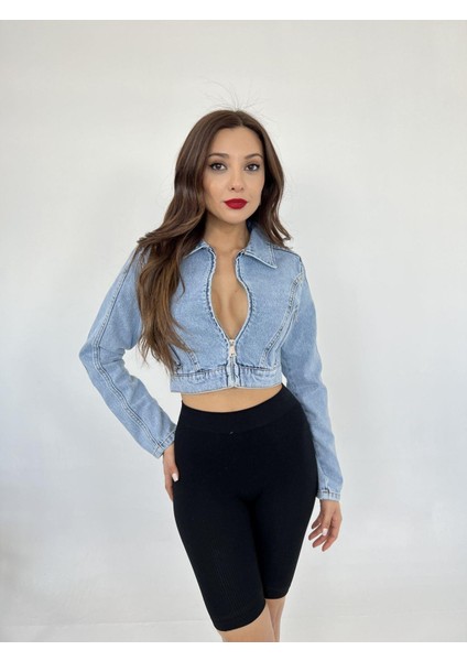 Ipeksi 6875 Kot Ceket-Mavi