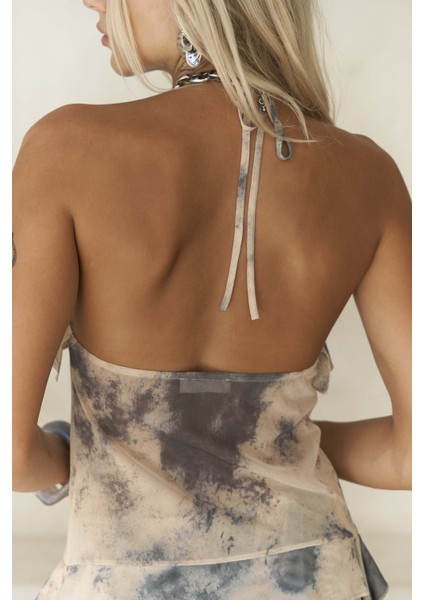 Sulliven Fırfır Detay Sarı Crop Pantolon Takım