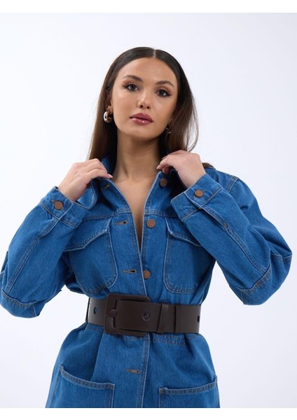 Ipeksi 6578 Kot Ceket-Mavi