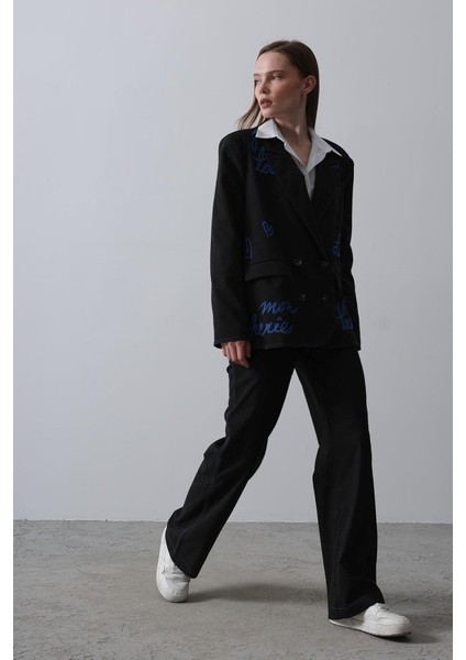 Ipeksi Kalpli Ceket Takım - Siyah