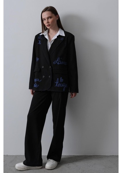 Ipeksi Kalpli Ceket Takım - Siyah