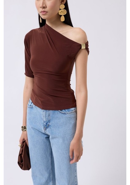 Ipeksi Aksesuar Detay Cutout Bluz fırsatları