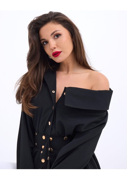 Ipeksi 6493 Gömlek-Siyah