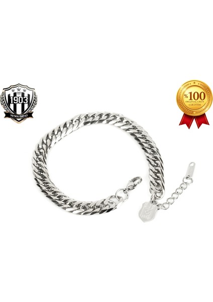 Çelik Bileklik Unisex Günlük Kullanım İçin Ayarlanabilir Gri Paslanmaz Çelik