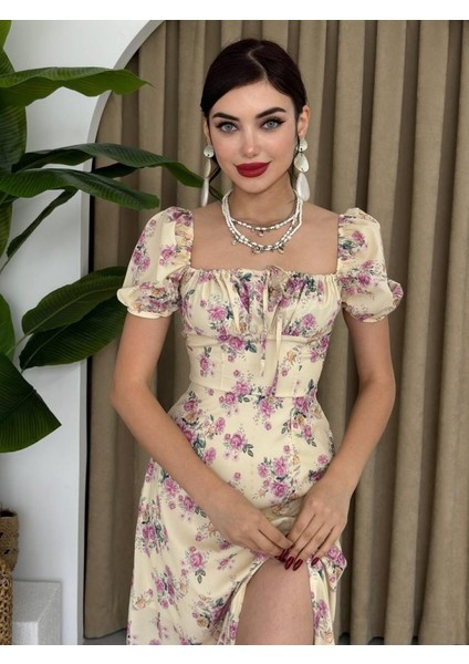 Ipeksi Zeze Balon Kol Elbise