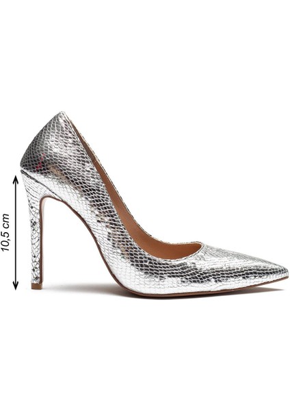 Kadın Topuklu Yılan Desen Abiye Ayakkabı fiyatları