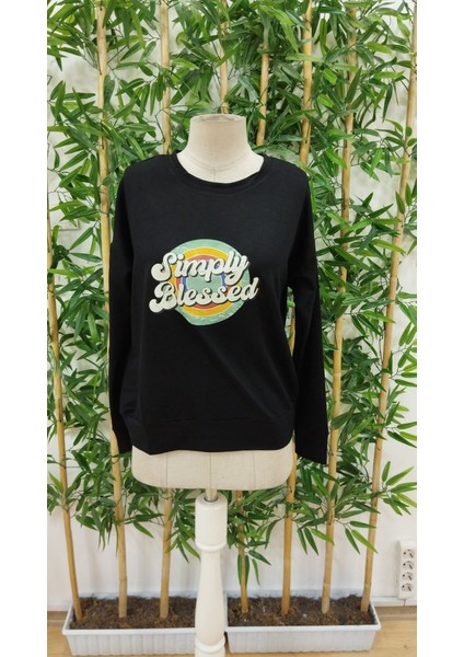 Ipeksi Kadın Uzun Kollu Bisiklet Yaka Viskon Iki Iplik Bluz fırsatları