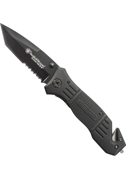 Smith & Wesson® Extreme Ops 2 Drop Point Serrated Katlanır Çakı SWEX2S